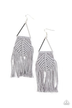 Load image into Gallery viewer, oak-sisters-jewelry-macrame-jungle-silver-earrings-paparazzi-accessories-by-lisa
