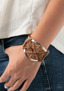 Paparazzi 🔆 Macrame Mode - Brown Bracelet