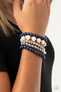 Paparazzi 🔆 Rose Garden Grandeur - Blue Bracelet