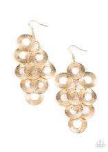 Load image into Gallery viewer, oak-sisters-jewelry-scattered-shimmer-gold-earrings-paparazzi-accessories-by-lisa
