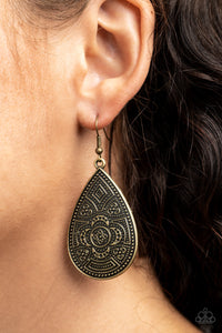 Paparazzi 🔆 Tribal Takeover - Brass Earrings