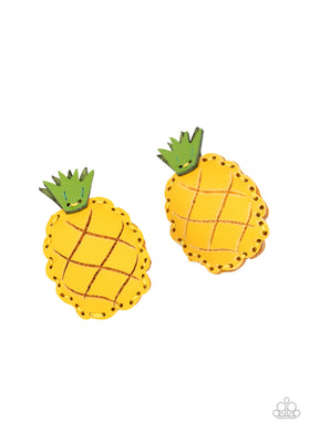 oak-sisters-jewelry-pineapple-of-my-eye-yellow-hair clip-paparazzi-accessories-by-lisa