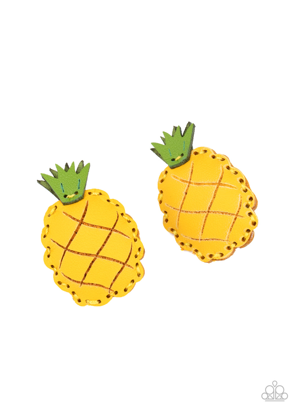 oak-sisters-jewelry-pineapple-of-my-eye-yellow-hair clip-paparazzi-accessories-by-lisa
