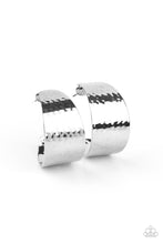 Load image into Gallery viewer, oak-sisters-jewelry-flatten-the-curve-silver-earrings-paparazzi-accessories-by-lisa
