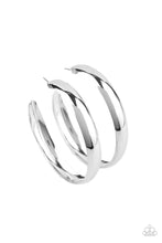 Load image into Gallery viewer, oak-sisters-jewelry-bevel-in-it-silver-earrings-paparazzi-accessories-by-lisa
