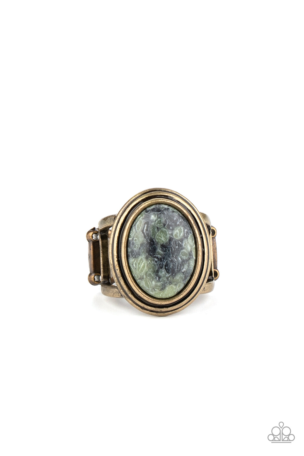 oak-sisters-jewelry-cliff-dweller-demure-green-ring-paparazzi-accessories-by-lisa