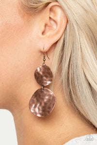 Paparazzi 🔆 HARDWARE-Headed - Copper Earrings