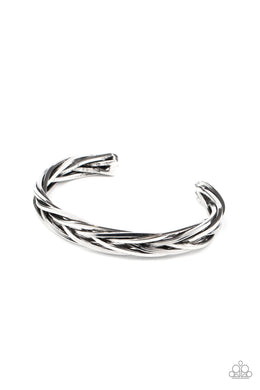 oak-sisters-jewelry-rustic-reveler-silver-mens bracelet-paparazzi-accessories-by-lisa