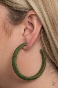 Paparazzi 🔆 TWINE and Dine - Green Earrings