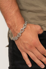 Load image into Gallery viewer, Paparazzi 🔆 Advisory Warning - Silver Mens Bracelet
