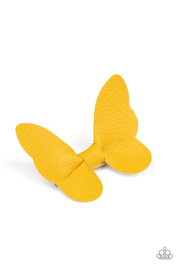 oak-sisters-jewelry-butterfly-oasis-yellow-hair clip-paparazzi-accessories-by-lisa