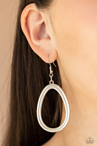 Paparazzi 🔆 Casual Curves - Silver Earrings