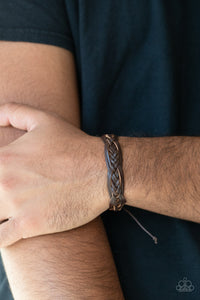 Paparazzi 🔆 Too Close To HOMESPUN - Brown Bracelet