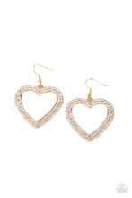 Load image into Gallery viewer, oak-sisters-jewelry-glisten-to-your-heart-gold-earrings-paparazzi-accessories-by-lisa
