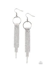 Load image into Gallery viewer, oak-sisters-jewelry-tapered-twinkle-white-earrings-paparazzi-accessories-by-lisa
