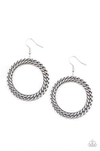 Load image into Gallery viewer, oak-sisters-jewelry-above-the-rims-silver-earrings-paparazzi-accessories-by-lisa

