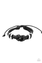 Load image into Gallery viewer, oak-sisters-jewelry-like-it-or-knot-black-bracelet-paparazzi-accessories-by-lisa
