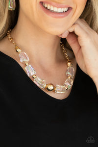 Paparazzi 🔆Iridescently Ice Queen - Gold Necklace