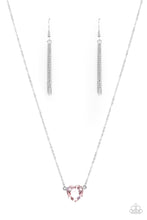 Load image into Gallery viewer, oak-sisters-jewelry-she-works-heart-for-the-money-pink-necklace-paparazzi-accessories-by-lisa
