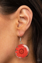 Load image into Gallery viewer, Paparazzi 🔆 Forever Florals - Red Earrings
