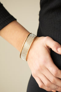 Paparazzi 🔆 Cant Believe Your ICE - Gold Bracelet