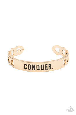 oak-sisters-jewelry-conquer-your-fears-gold-mens bracelet-paparazzi-accessories-by-lisa