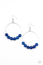 Load image into Gallery viewer, oak-sisters-jewelry-let-it-slide-blue-earrings-paparazzi-accessories-by-lisa
