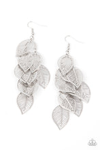 Load image into Gallery viewer, oak-sisters-jewelry-limitlessly-leafy-silver-earrings-paparazzi-accessories-by-lisa
