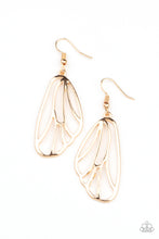 Load image into Gallery viewer, oak-sisters-jewelry-turn-into-a-butterfly-gold-earrings-paparazzi-accessories-by-lisa
