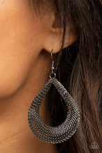 Load image into Gallery viewer, Paparazzi 🔆A Hot MESH - Black Earrings
