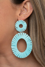 Load image into Gallery viewer, Paparazzi 🔆 Foxy Flamenco - Blue Post Earrings
