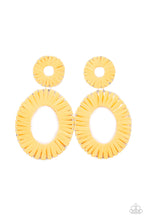 Load image into Gallery viewer, oak-sisters-jewelry-foxy-flamenco-yellow-post earrings-paparazzi-accessories-by-lisa

