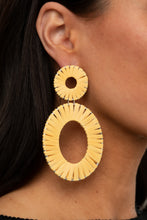 Load image into Gallery viewer, Paparazzi 🔆Foxy Flamenco - Yellow Post Earrings

