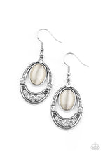 Load image into Gallery viewer, oak-sisters-jewelry-serene-shimmer-white-earrings-paparazzi-accessories-by-lisa
