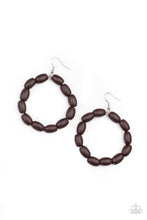 Load image into Gallery viewer, oak-sisters-jewelry-living-the-wood-life-brown-earrings-paparazzi-accessories-by-lisa
