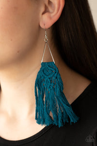 Paparazzi 🔆 Modern Day Macrame - Blue Earrings