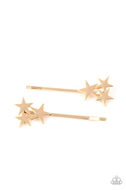 oak-sisters-jewelry-suddenly-starstruck-gold-hair clip-paparazzi-accessories-by-lisa