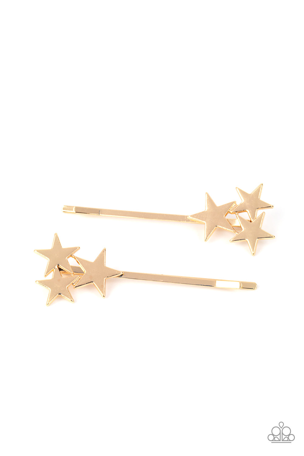oak-sisters-jewelry-suddenly-starstruck-gold-hair clip-paparazzi-accessories-by-lisa