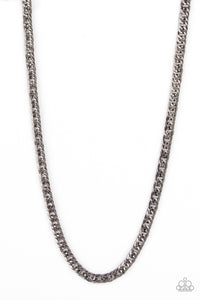 Paparazzi 🔆 Valiant Victor - Black Mens Necklace