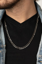 Load image into Gallery viewer, Paparazzi 🔆 Valiant Victor - Black Mens Necklace
