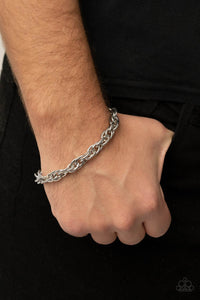 Paparazzi 🔆Executive Exclusive - Silver Mens Bracelet