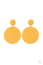 Load image into Gallery viewer, oak-sisters-jewelry-circulate-the-room-yellow-post earrings-paparazzi-accessories-by-lisa
