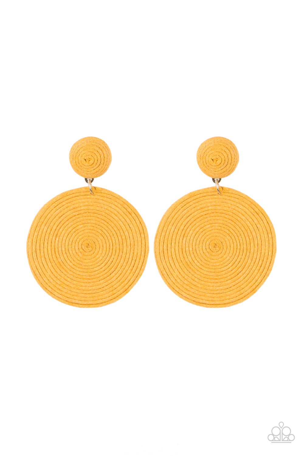 oak-sisters-jewelry-circulate-the-room-yellow-post earrings-paparazzi-accessories-by-lisa