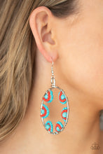 Load image into Gallery viewer, Paparazzi 🔆 Off The Rim - Blue Earrings
