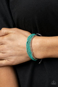 Paparazzi 🔆 All Beaded Up - Blue Bracelet