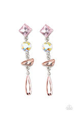 Load image into Gallery viewer, oak-sisters-jewelry-rock-candy-elegance-pink-post earrings-paparazzi-accessories-by-lisa
