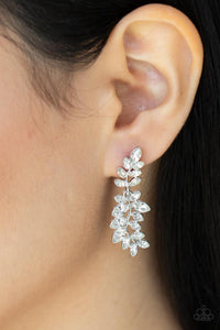 Paparazzi 🔆 Frond Fairytale - White Post Earrings