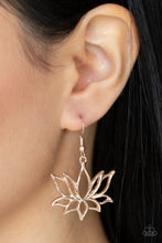 Load image into Gallery viewer, Paparazzi 🔆 Lotus Ponds - Rose Gold Earrings
