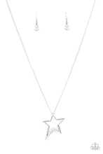 Load image into Gallery viewer, oak-sisters-jewelry-light-up-the-sky-white-necklace-paparazzi-accessories-by-lisa
