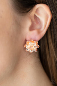 Paparazzi 🔆 Water Lily Love - Rose Gold Post Earrings